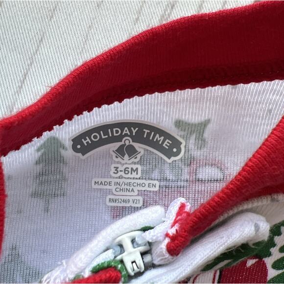 Holiday Time Baby Boys Holiday Sleep N Play One Piece Footed Crawler 3-6 M New - Picture 4 of 5